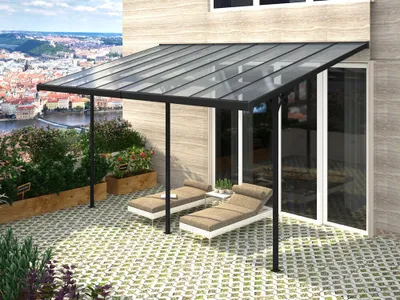 Immagine prodotto di Pergola da giardino Rojaplast Bruce J 618 x 305 x 240/285 cm trasparente