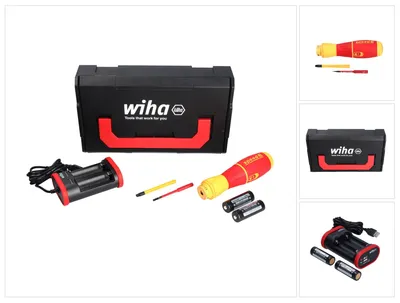 Zdjęcie produktu dla Wiha 44318, Śrubokręt, Czerwony, Żółty, Bateria, Litowo-jonowa (Li-Ion), 1,04 kg