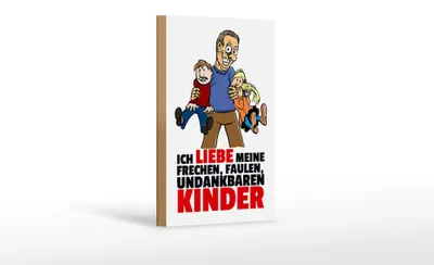 Produktbild von Holzschild Spruch 12x18cm Liebe meine frechen Kinder