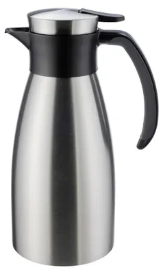 Produktbild von Emsa 508932 Soft Grip Isolierkanne 1 L, Farbe:Edelstahl/Schwarz