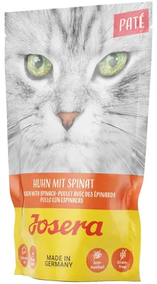 Produktbild von Josera Paté Huhn mit Spinat Getreidefreies Premium Nassfutter für Katzen 16 x 85g
