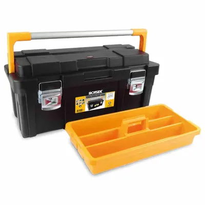 Produktbild von Ironside 100-657 Werkzeugkasten Pro plus 650 x 300 x 295 mm, schwarz/gelb