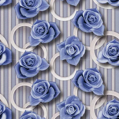 Immagine prodotto di OUTDOOR DECOSTOFFS OXFORD - Motivo rose blu