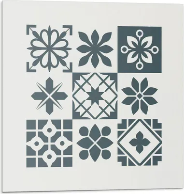 Produktbild von Geometrische Muster In Einem Layout – Selbstklebend – Wandverkleidung – Wandpaneel – Wanddeko – Dekorative Wandpaneele – 3D Wandpaneele – Wandgestaltung selbstklebend – 4 Stück 50 x 50 cm