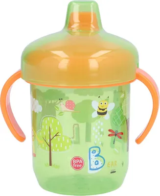 Image de Bébé Sippy Cup portable Cartoon Motif animal Baby Spill Proof Cadeau d'anniversaire 260 ml Vert vert