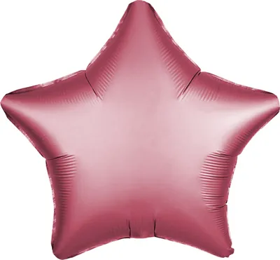 Image de Ballon en plastique étoile, rose (mat), env. 45 cm