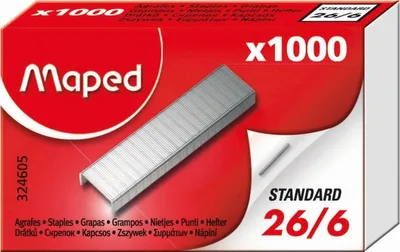 Produktbild von Heftklammern Standard 26/6 galvanisierter Stahl VE=36x1000 Stück