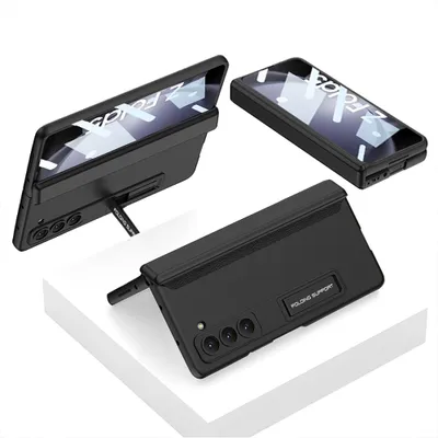Obrázek produktu pro Pouzdro na Samsung Galaxy Z Fold 5, Magnetické ochranou pantu, All-Inclusive kryt s ochranou displeje a stojánkem černé