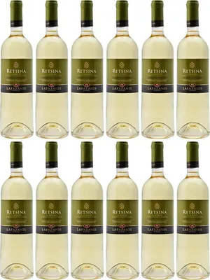 Produktbild von Retsina Lafazanis 12x 0,75l | Geharzter Weißwein aus Griechenland | 11% Vol.