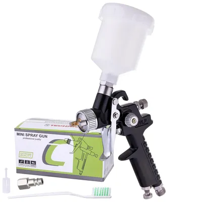 Obrázek produktu pro Mini HVLP stříkací pistole s tryskou 0,8 mm TC Technic H-2000P černá (125 ml)