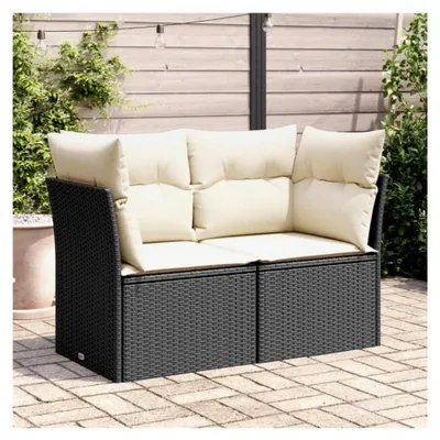 Produktbild von Gartensofa 2-Sitzer mit Kissen für Balkon und Terrasse
