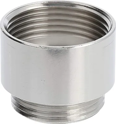 Immagine prodotto di Adattatore PG/M, da PG16x1,41 a M25x1,5, in ottone (CuZn) nichelato, colore argento - 1 pezzo