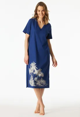 Productafbeelding van Schiesser nachthemd, interlock, blauw, dames
