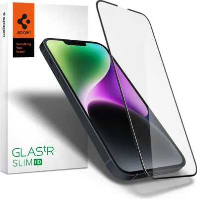 Produktbild von Spigen AGL03392, Apple, iPhone 13 Pro / iPhone 13, Kratzresistent, Schwarz, Transparent, 1 Stück(e)