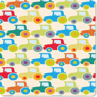 Produktbild von MuchoWow® Mauspad Mousepad Muster - Traktor - Farben - Jungen - Kinder - Kinder 30x30 cm - Mousepads - Maus Mat - Pad - Mausunterlage - Gaming