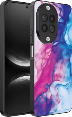 Produktbild von Fit für Huawei Nova 14 Telefon Fall mit rosa blau Marmor Print - TPU Backcover Fall Rose blau Marmor Design - Smartphonica