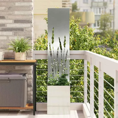 Obrázok produktu pre Maison Exclusive – Záhradná clona strieborná 32 x 150 cm Pozinkovaná oceľ