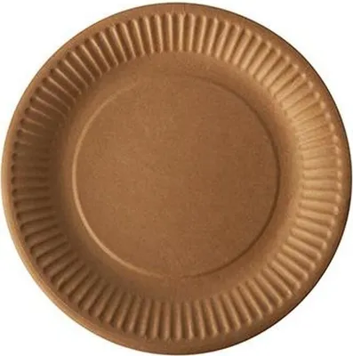 Produktbild von Papstar Pappteller rund "pure" Ø 19 cm braun, 8 x 100 Stück