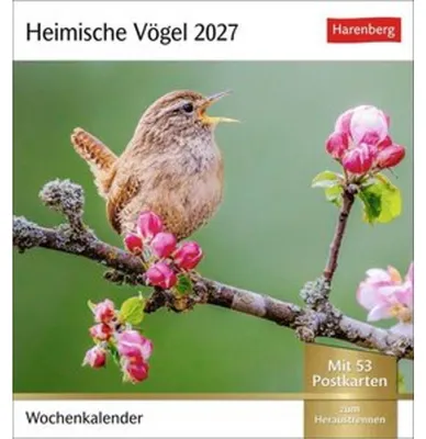 Produktbild von Heimische Vögel Postkartenkalender 2027 - Wochenkalender mit 53 Postkarten