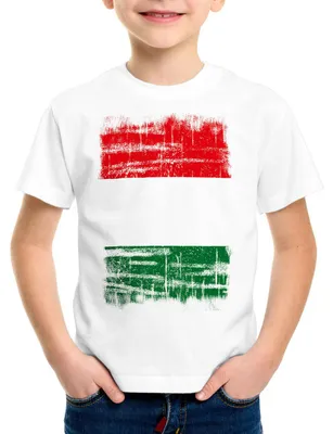 Produktbild von Ungarn Vintage Flagge Kinder T-Shirt Hungary EM WM Olympia