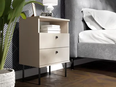 Zdjęcie produktu dla High Ii 22 - Stolik Nocny (2Sz) U15086-Ciepły Beż Sd U15086-Ciepły Beż Sd Ii-22 B