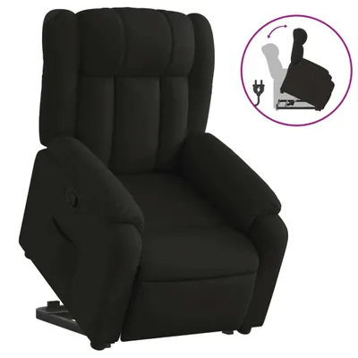 Produktbild von Relaxsessel mit Aufstehhilfe Schwarz Stoff