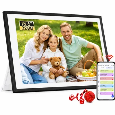 Zdjęcie produktu dla Blackview 15,6-calowy wyświetlacz NEST 15 z Wi-Fi, cyfrowy kalendarz i ramka na zdjęcia, ekran dotykowy IPS o rozdzielczości HD 1920 * 1080, 32 GB pamięci, czujnik ruchu