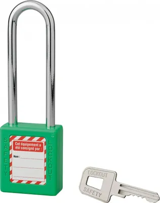 Image de Cadenas de consignation 40mm, anse haute 76mm, Vert, variure A3 - Thirard