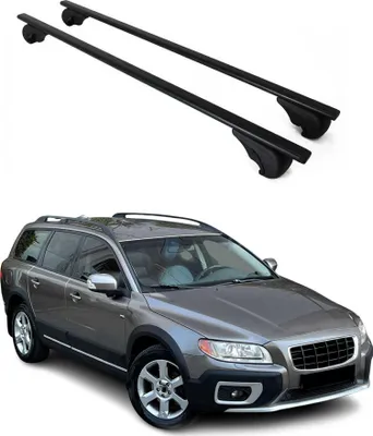 Obrázek produktu pro Příčné střešní nosiče pro Volvo XC70 2007–2016, černá ocel