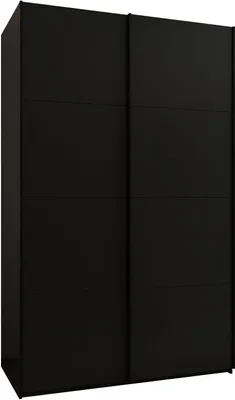 Produktbild von MEBLE KRYSPOL LUX 1 Kleiderschrank - 245,5x160x64cm - Schwarz, Schwarz, Schwarz