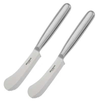 Produktbild von Westmark 2 Frühstücks-/Buttermesser, mit Wellenschliff und breiter Klingenspitze