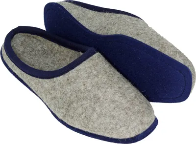 Produktbild von PANTOFFELMANN Wollfilz Pantoffel Filzpantoffeln Herren Damen Winter Hausschuh Filz Pantoffeln grau 43