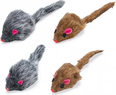 Image de Karlie Souris de jeu en peluche - set de 4 pièces