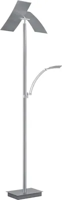 Produktbild von LED-Fluter - H 185 cm - Chromfarben - Weiß - Kunststoff - Nickel - dimmbar