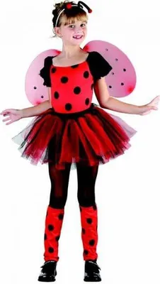 Produktbild von Rotes Marienkäfer-Tutu-Kostüm für Mädchen M 7-9 Jahre (120-130 cm)