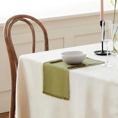 Produktbild von Leinen Stoffservietten 40 x 40 cm, Set von 4, 80% französisches Leinen, 20% Baumwolle, mit Fransen für Hochzeiten, weich, handgefertigt, waschbar, meerblau