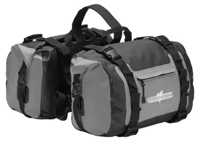 Image de Sacoches de moto, imperméables, grande capacité, 2 pièces 25 L, gris