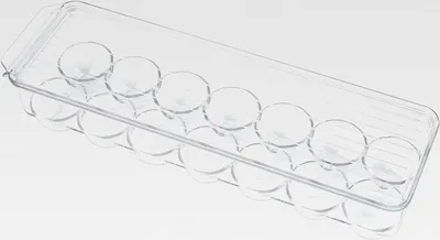 Produktbild von Eierbehälter für Kühlschrank, Eierhalter, Eierbox, Eier Aufbewahrungsbox mit Deckel & Griff, Eier Box Kunststoff Transparent für bis zu 14 Eier, Kühlschrank, Küche Gefrierschrank