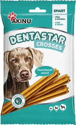 Produktbild von Akinu DENTASTAR Tyčky pamlsek pro psy dentální žvýkací 7 ks