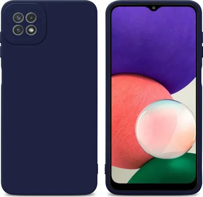 Produktbild von Cadorabo Hülle für Samsung Galaxy A22 5G Schutz Hülle in Blau TPU Silikon Etui Case Handyhülle