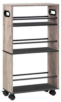 Immagine prodotto di Carrello da cucina a 4 ripiani - Stretto - Grigio - 45 x 15 x 80 cm - Per cucina, bagno e soggiorno