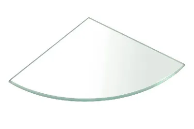 Obrázok produktu pre Sapho Doplnky - Polica rohová, štvrťkruhová 200 x 200 x 8 mm, číre sklo 23487