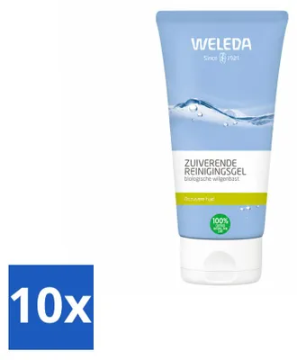 Imagen del producto de 10 x Gel limpiador purificante Weleda para pieles con imperfecciones, 100 ml - Paquete económico - 10 unidades