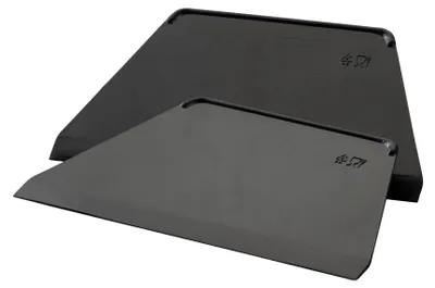 Produktbild von FMprofessional Teigschaberkarte, Teigspachtel aus Kunststoff, hochwertiger Teigschneider, Schaber zum Glattstreichen von Teig - flexibles Material (Farbe: Weiß), Menge: 1 x 2 Stück