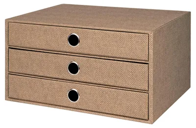 Obrázok produktu pre Zásuvkový box z lieskového orecha 3 zásuvky formátu A4.