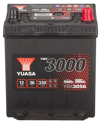 Produktbild von YUASA YBX3000 Starterbatterie 12V 36Ah 330A/EN B19 Batterie