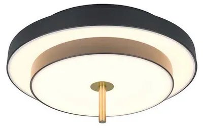 Zdjęcie produktu dla Lampa sufitowa LED, czarno-złota, ściemniacz, D 40 cm