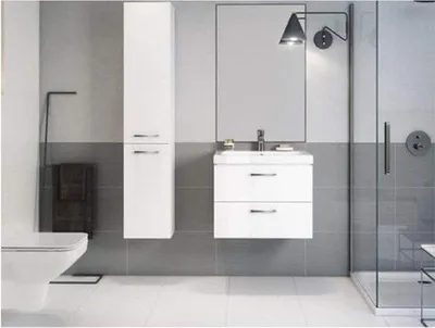 Immagine prodotto di Mobile alto bianco con ante per il bagno 30x150 cm - Mobile da bagno - Mensola da bagno - Mobile alto per il bagno