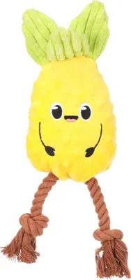 Produktbild von Flamingo Hundespielzeug Bubto Ananas mit Seil gelb