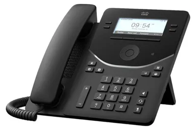 Produktbild von Cisco Desk Phone 9841 - VoIP-Telefon - mit Trusted Platform Module (TPM) 2.0 mit Rufnummernanzeige/Anklopffunktion - SIP, RTCP, RTP, SRTP, SDP - 4 Leitungen - Carbon Black